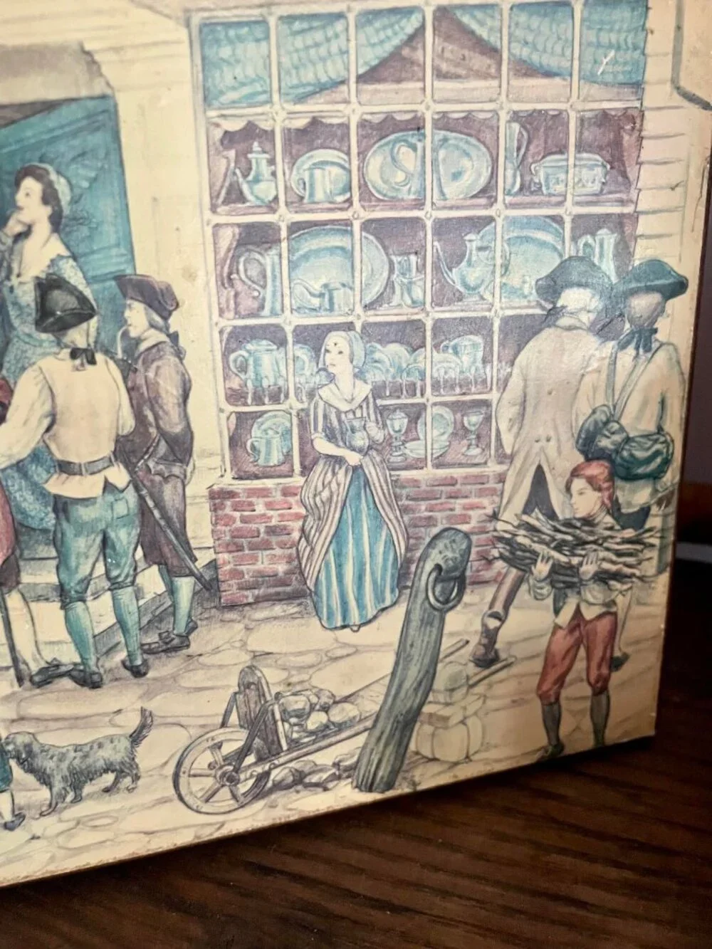 Vintage Paul Revere Silversmith Shop 8x6 Colonial Americana Wall Plaque